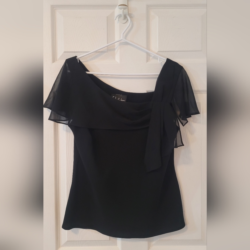 S.L. FASHIONS formal black top